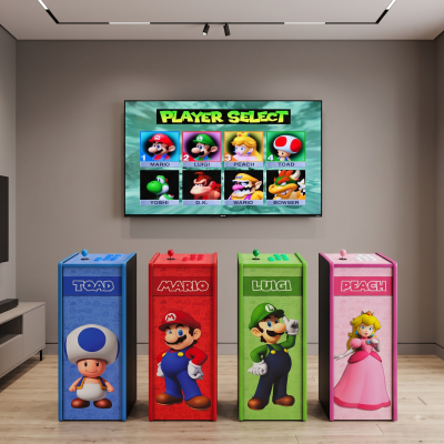 Mario, Peach, Toad and Luigi